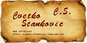 Cvetko Stanković vizit kartica